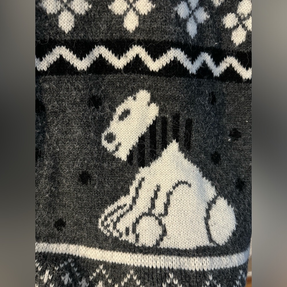 Vintage Polar Bear Fair Isle Winter Grannycore Animal Crew Neck Sweater Holidays - Picture 2 of 9